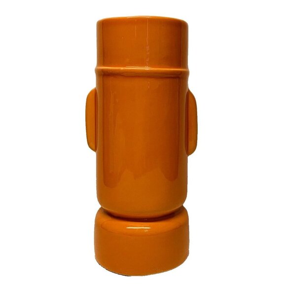 Tiki Mug Light Orange Unbranded 7" x 2.5" EUC - Picture 4 of 7